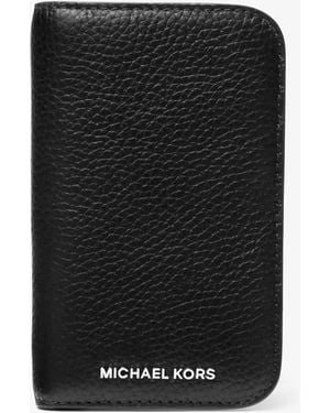 Michael Kors Hudson Pebbled Leather Billfold Wallet - Black
