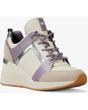 Michael Kors Georgie Mixed-Media Sneaker - White