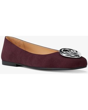 MICHAEL Michael Kors Mk Milan Suede Ballet Flat - Red
