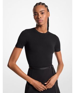 Michael Kors Mk Pullover A Maniche Corte - Nero