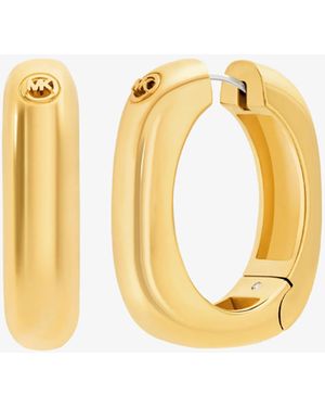 Michael Kors Square Hoop Earrings - Metallic
