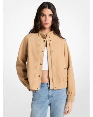 MICHAEL Michael Kors Mk Suede Bomber Jacket - Blue