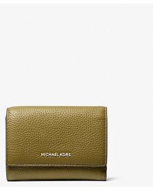 Michael Kors Bryant Medium Pebbled Leather Wallet - Green