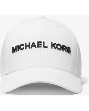 Michael Kors Logo Cotton Baseball Hat - White