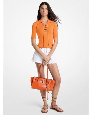 MICHAEL Michael Kors Mkpolo De Viscosa Elástica Acanalada Con Cordones - Naranja