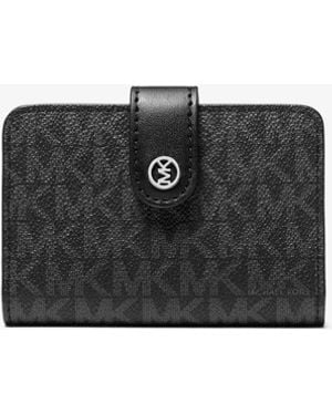 Michael Kors Jet Set Travel Small Signature Logo Billfold Wallet - Black