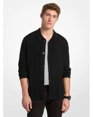 Michael Kors Mk Wool Shirt - Black