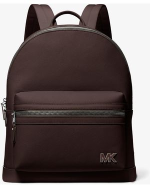 Michael Kors Mk Edison Leather Backpack - Red