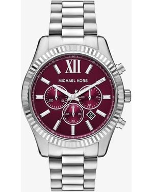 Michael Kors Mk Oversized Lexington-Tone Watch - White
