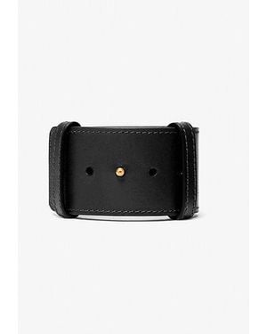 Michael Kors Leather Cuff - Black
