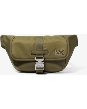 Michael Kors Mk Eli Nylon Aviator Sling Pack - Green