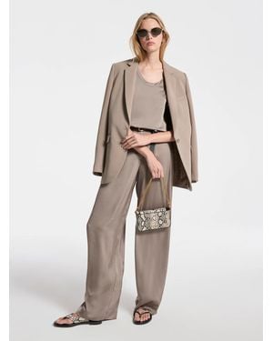 MICHAEL Michael Kors Mk Satin Racerback Vest - Natural