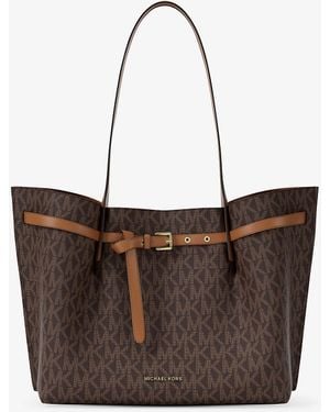 MICHAEL Michael Kors Mk Borsa Tote Emilia Grande Con Stampa Logo - Bianco