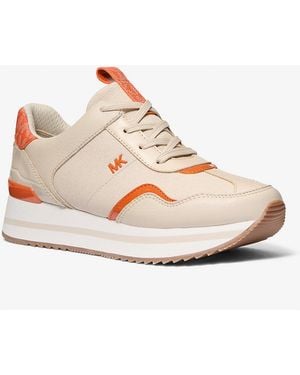 MICHAEL Michael Kors Mk Raina Mixed-Media Trainer - Pink