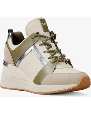 Michael Kors Georgie Mixed-Media Sneaker - White