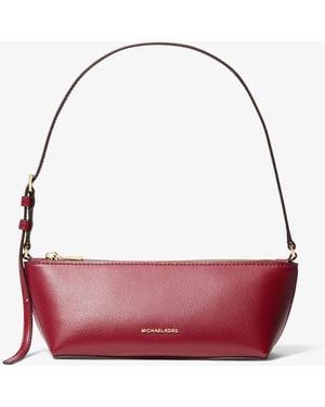 MICHAEL Michael Kors Mk Laila Small Leather Pochette - Red