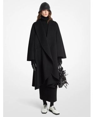 Michael Kors Michael Kors Double Faced Wool Melton Opera Clutch Coat - Black
