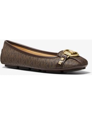 Michael Kors Outlet Mk Fulton Studded Logo Moccasin - White
