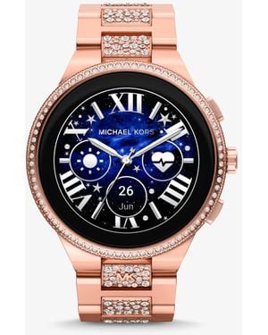 Michael Kors Gen 6 Camille Pavé Rose Gold-tone Smartwatch - Multicolour