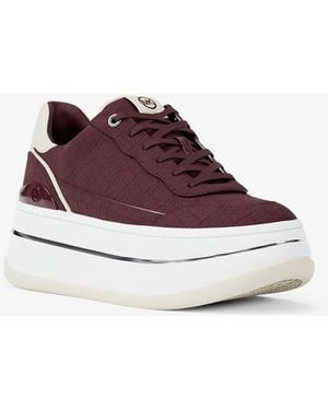 MICHAEL Michael Kors Mkzapatilla Hayes De Ante Con Motivo De Cocodrilo En Relieve Y Plataforma - Morado