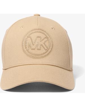 Michael Kors Logo Charm Cotton Baseball Hat - Natural