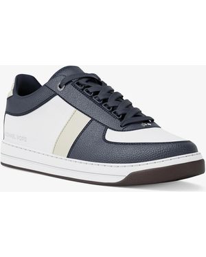 Michael Kors Mk Brady Color-Block Leather Trainers - Blue