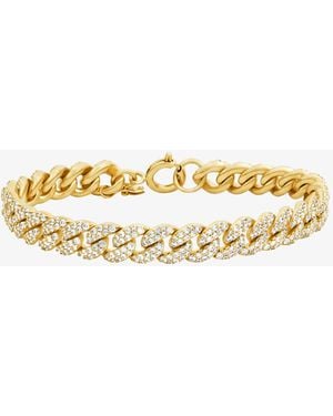 Michael Kors Pavé Curb-Link Chain Bracelet - Metallic