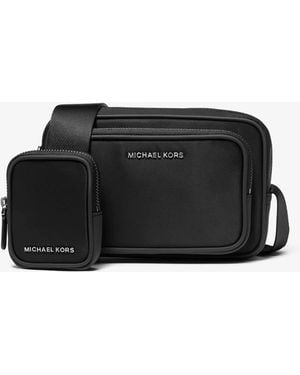Michael Kors Mk Brooklyn Nylon Camera Bag With Pouch - Black