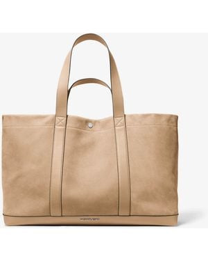 Michael Kors Mk Whitley Medium Nubuck Tote Bag - Natural