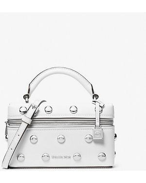 Michael Kors Jana Extra-Small Studded Leather Crossbody Bag - Natural