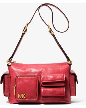 MICHAEL Michael Kors Mk Dakota Medium Leather Shoulder Bag - Red