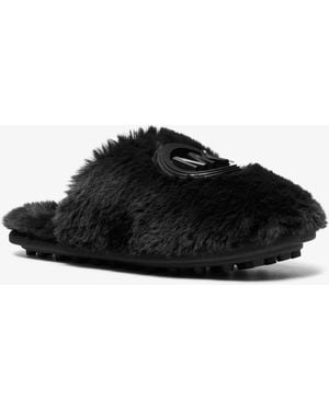 MICHAEL Michael Kors Mk Ada Faux Fur Slipper - Black