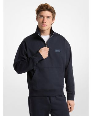 Michael Kors Mkjersey De Algodón Con Media Cremallera - Azul