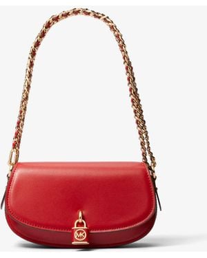 Michael Kors Borsa a spalla Mila piccola in pelle - Rosso