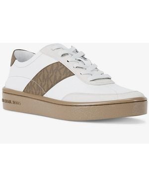 MICHAEL Michael Kors Mk Kaycee Signature Logo Stripe Trainers - White