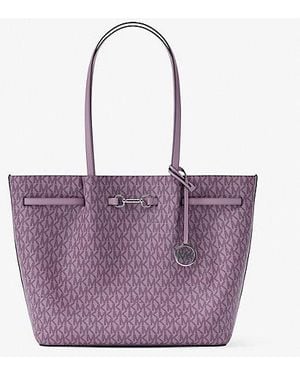 Michael Kors Carson Large Signature Logo Tote Bag - Purple