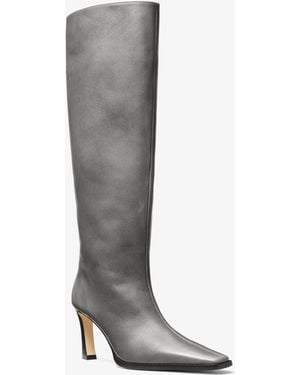 Michael Kors Darrah Burnished Leather Boot - White