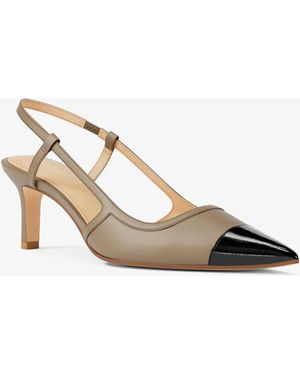 MICHAEL Michael Kors Mk Alora Leather Slingback Pump - Natural