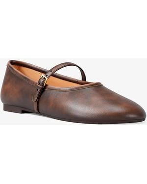Michael Kors Phoebe Burnished Ballet Flat - Brown