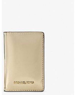 Michael Kors Jet Set Small Metallic Bi-Fold Wallet - Natural