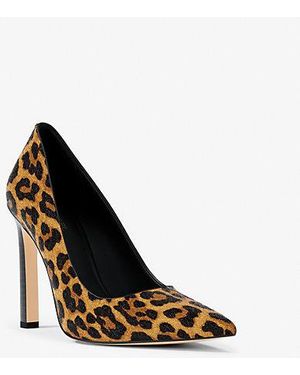 Michael Kors Amara Leopard Print Calf Hair Pump - White