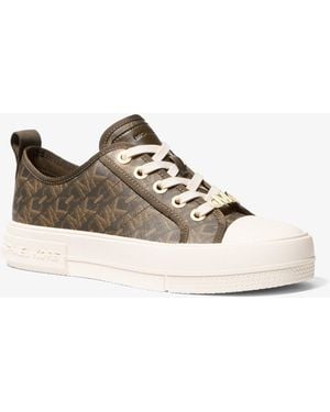 Michael Kors Mk Evy Empire Signature Logo Sneakers - White