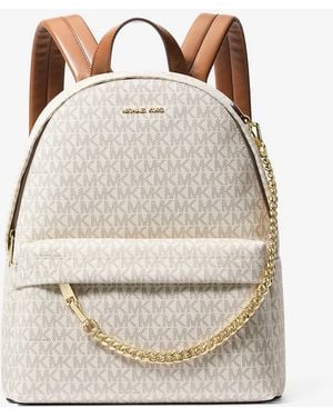 Michael Kors Outlet Mkmochila Slater Mediana Con Logotipo - Neutro