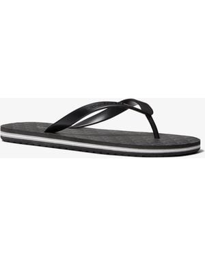 Michael Kors Michael Kors Travis Logo Flip-Flop - Black