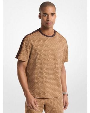 Michael Kors Signature Logo Cotton T-Shirt - Brown