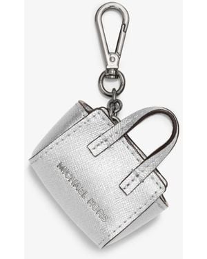 Michael Kors Selma Coin Purse Key Chain - Metallic