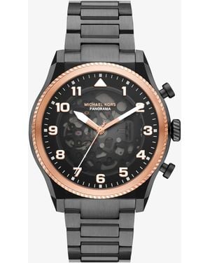 Michael Kors Mk Oversized Panorama Two-Tone Watch - Grey