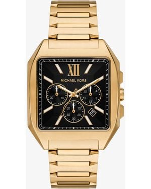 Michael Kors Hayes Oversized-Tone Sport Watch - Metallic