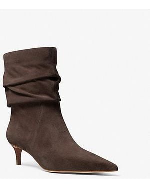Michael Kors Dawn Suede Ankle Boot - Brown