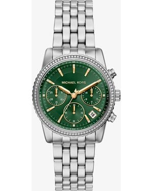 Michael Kors Mk Bryant Pavé-Tone Watch - Green